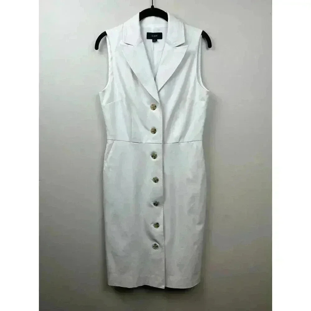 Calvin Klein Cream Sleeveless Collared Button Down Dress - size 6T